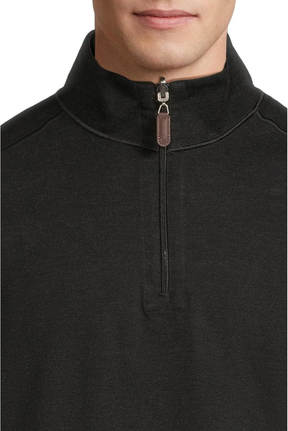 image:imageJohnston amp Murphy mens Reversible Solid QuarterzipCharcoalBrown