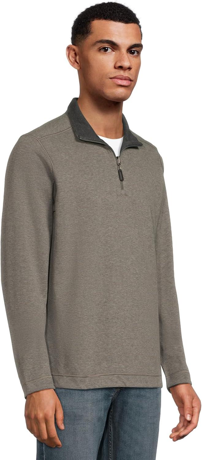 image:imageJohnston amp Murphy mens Reversible Solid QuarterzipGrayBlack
