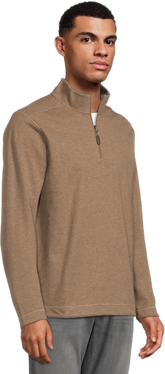 image:imageJohnston amp Murphy mens Reversible Solid QuarterzipOatmealLight Gray