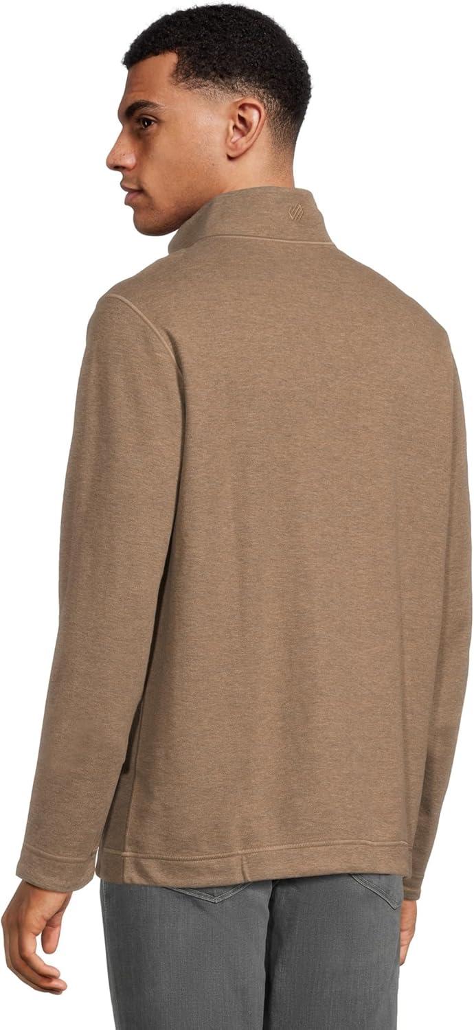 image:imageJohnston amp Murphy mens Reversible Solid QuarterzipOatmealLight Gray