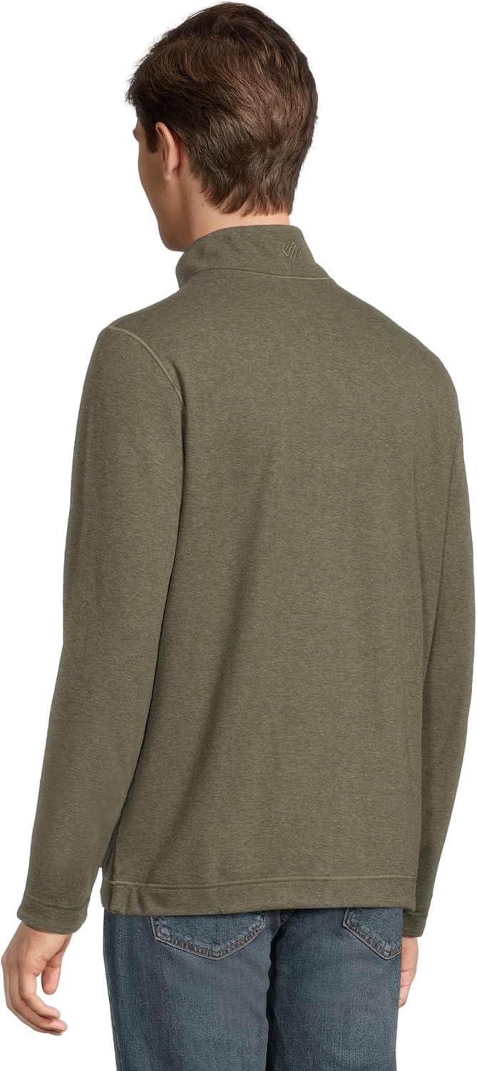 image:imageJohnston amp Murphy mens Reversible Solid QuarterzipOliveCharcoal
