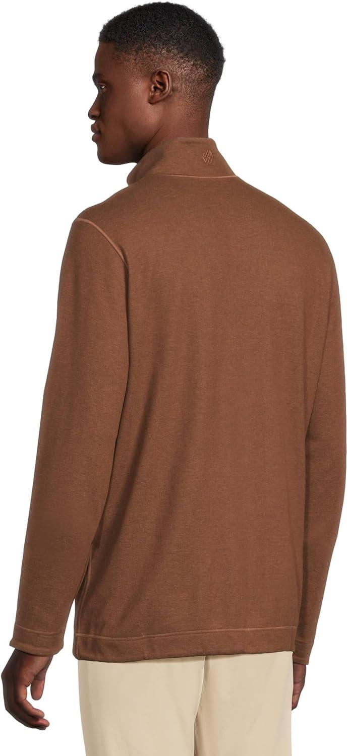 image:imageJohnston amp Murphy mens Reversible Solid QuarterzipRustOatmeal