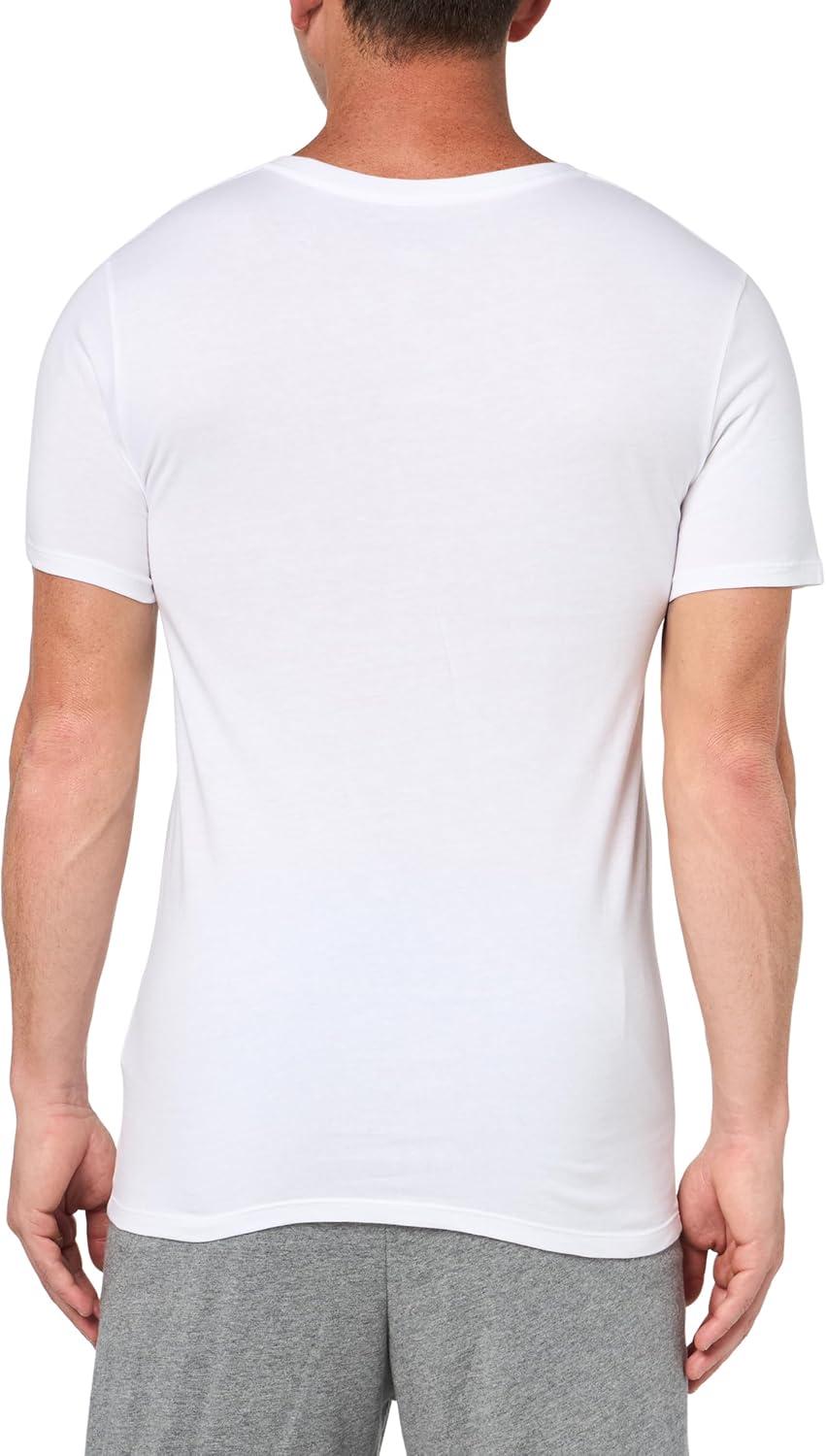 image:imageLacoste Mens 100 Cotton Slim Fit VNeck TShirt 3PackWhite