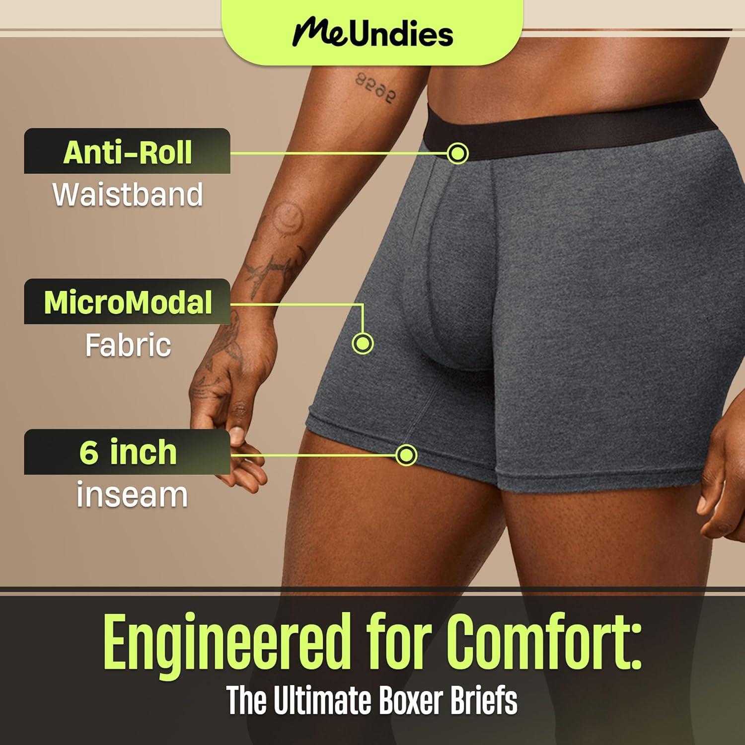 image:imageMeUndies Mens Boxer Briefs 6 Inseam with Breathable and Comfortable Tencel Micro Modal FabricCabernet
