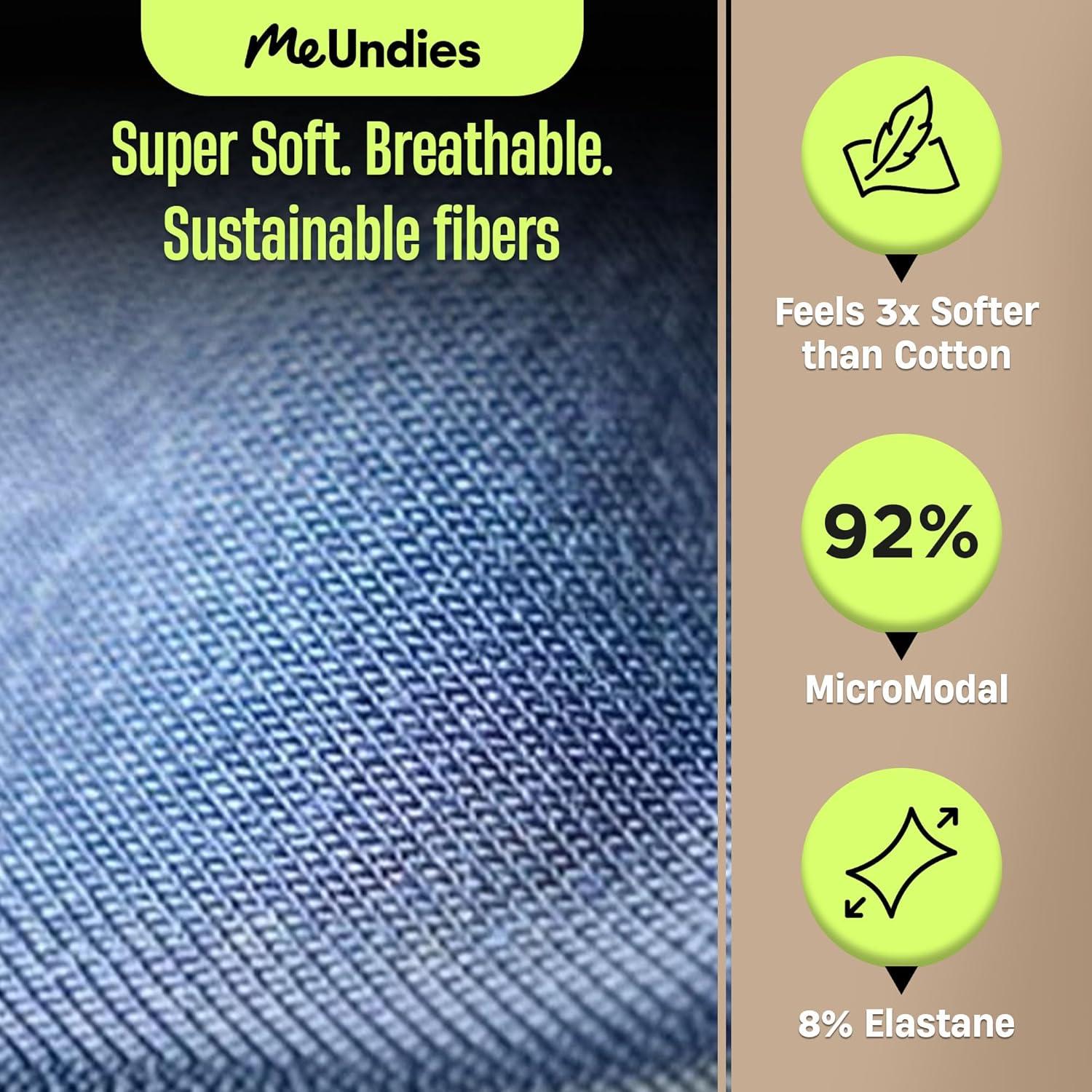 image:imageMeUndies Mens Boxer Briefs 6 Inseam with Breathable and Comfortable Tencel Micro Modal FabricGrey