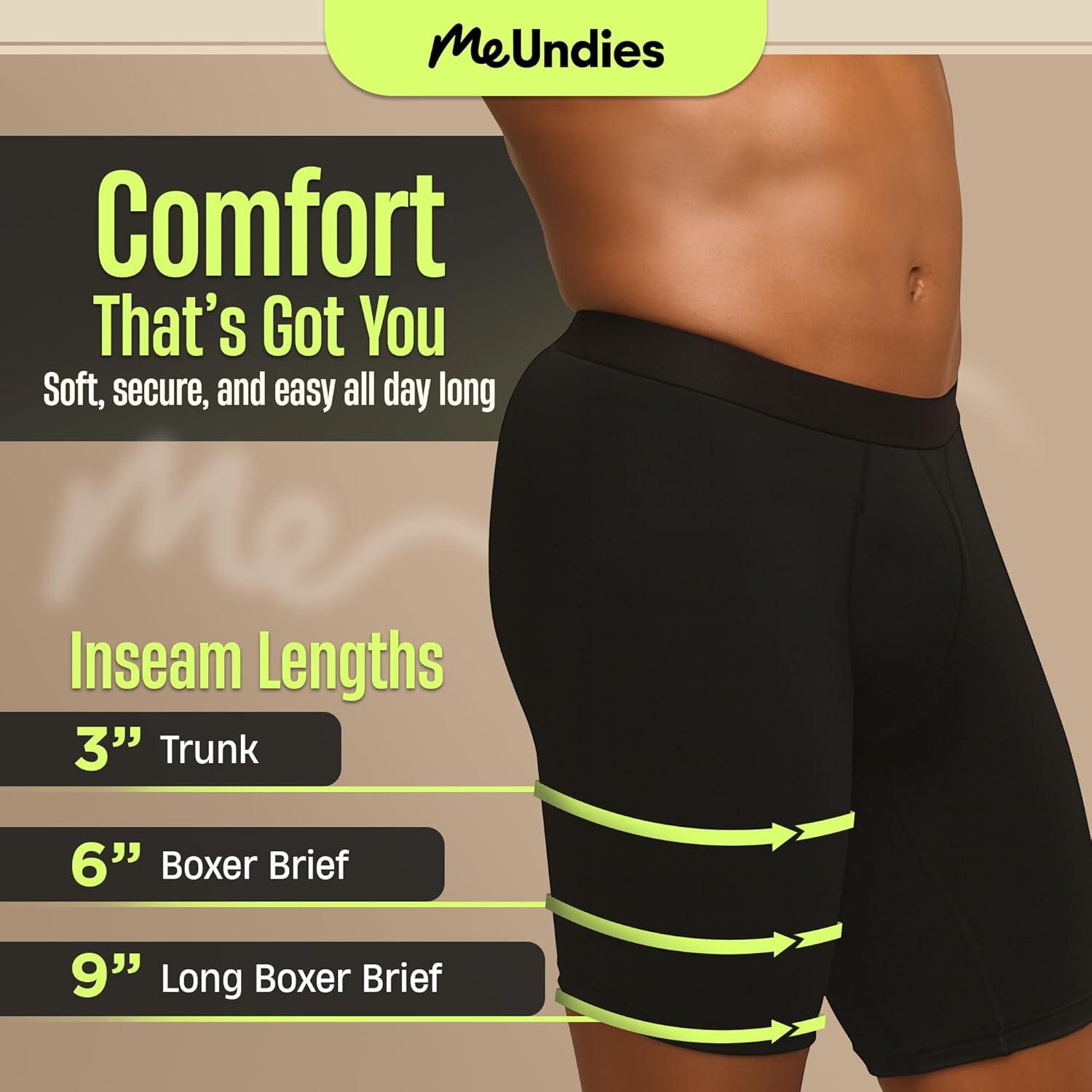image:imageMeUndies Mens Boxer Briefs 6 Inseam with Breathable and Comfortable Tencel Micro Modal FabricGrey