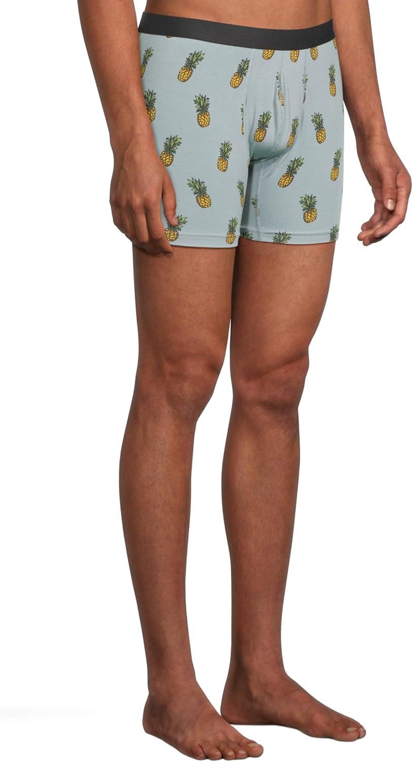 image:imageMeUndies Mens Boxer Briefs 6 Inseam with Breathable and Comfortable Tencel Micro Modal FabricPineapples
