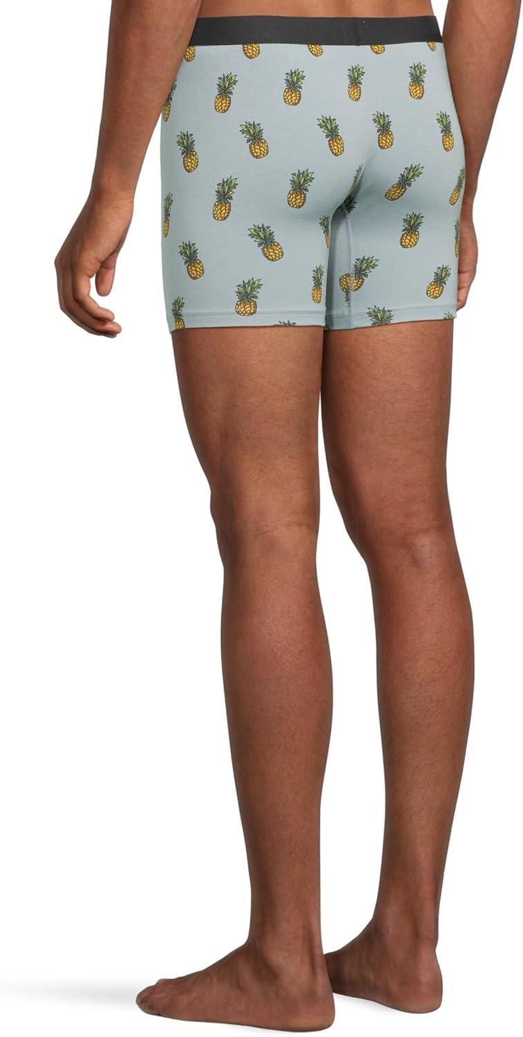 image:imageMeUndies Mens Boxer Briefs 6 Inseam with Breathable and Comfortable Tencel Micro Modal FabricPineapples