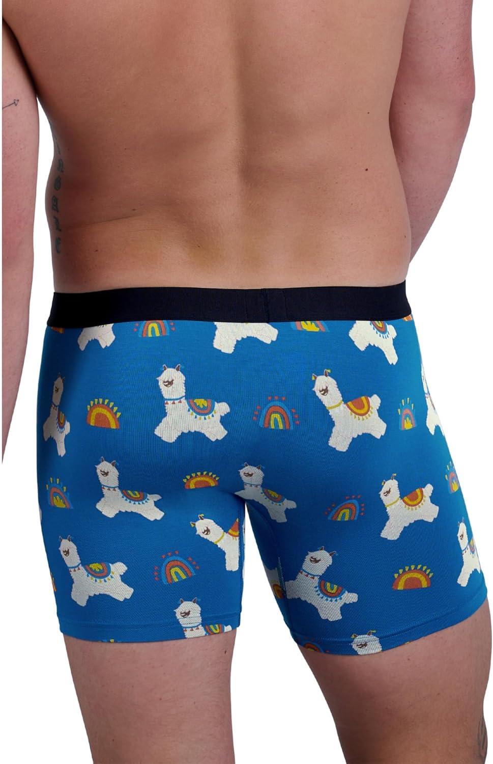 image:imageMeUndies Mens Boxer Briefs 6 Inseam with Breathable and Comfortable Tencel Micro Modal FabricWhole Llama Love