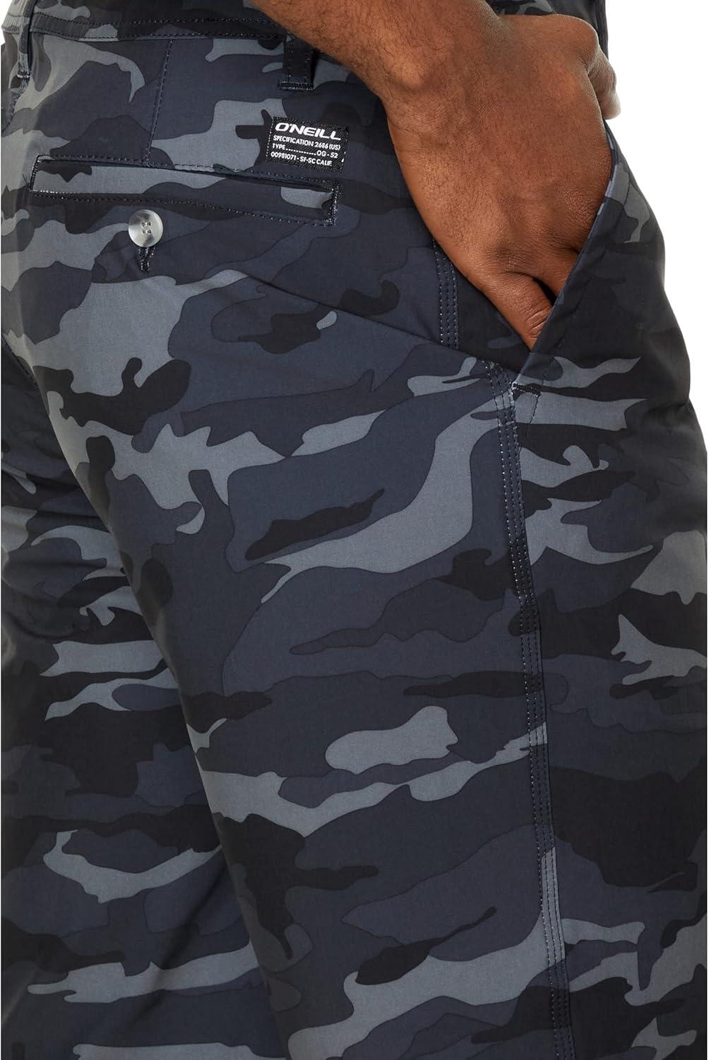 image:imageONEILL Mens 21 Inch Loaded 20 Hybrid Shorts Water Resistant Mens Shorts with Quick Dry Stretch Fabric and PocketsBlack Camo Loaded 20 Hybrid