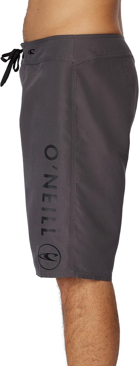 image:imageONEILL Mens 21 Inch Solid BoardshortsWater Resistant Swim Trunks for Men with Quick Dry Stretch Fabric and PocketsAnthracite