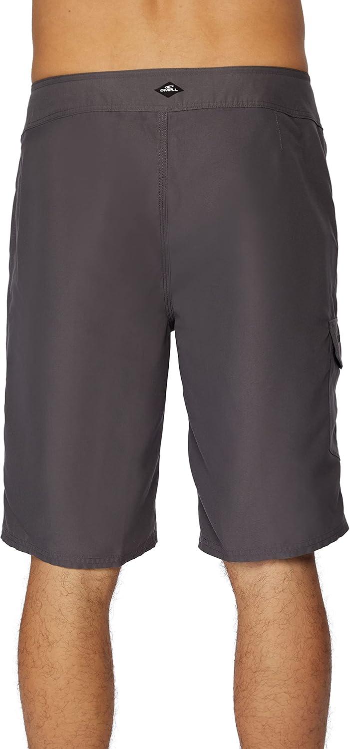 image:imageONEILL Mens 21 Inch Solid BoardshortsWater Resistant Swim Trunks for Men with Quick Dry Stretch Fabric and PocketsAnthracite
