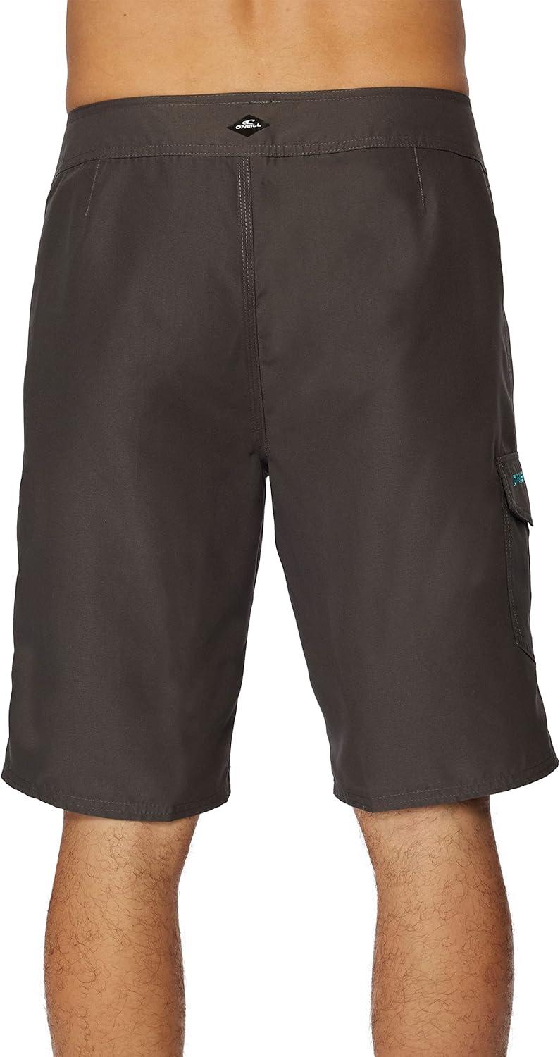 image:imageONEILL Mens 21 Inch Solid BoardshortsWater Resistant Swim Trunks for Men with Quick Dry Stretch Fabric and PocketsAsphalt