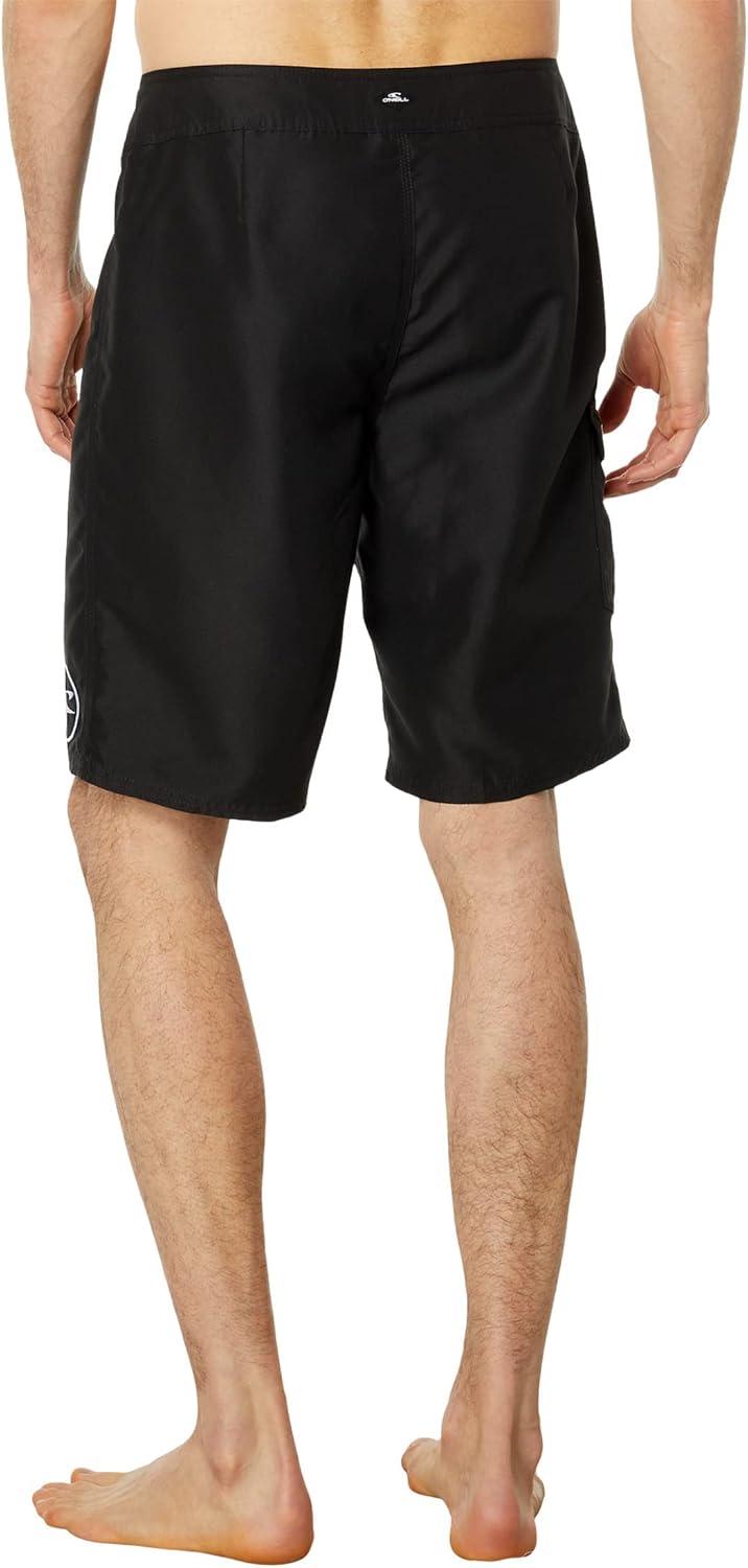 image:imageONEILL Mens 21 Inch Solid BoardshortsWater Resistant Swim Trunks for Men with Quick Dry Stretch Fabric and PocketsBlackWhite