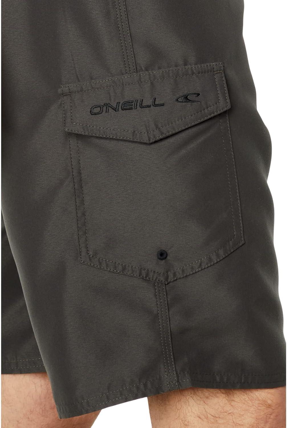 image:imageONEILL Mens 21 Inch Solid BoardshortsWater Resistant Swim Trunks for Men with Quick Dry Stretch Fabric and PocketsDark Charcoal 2