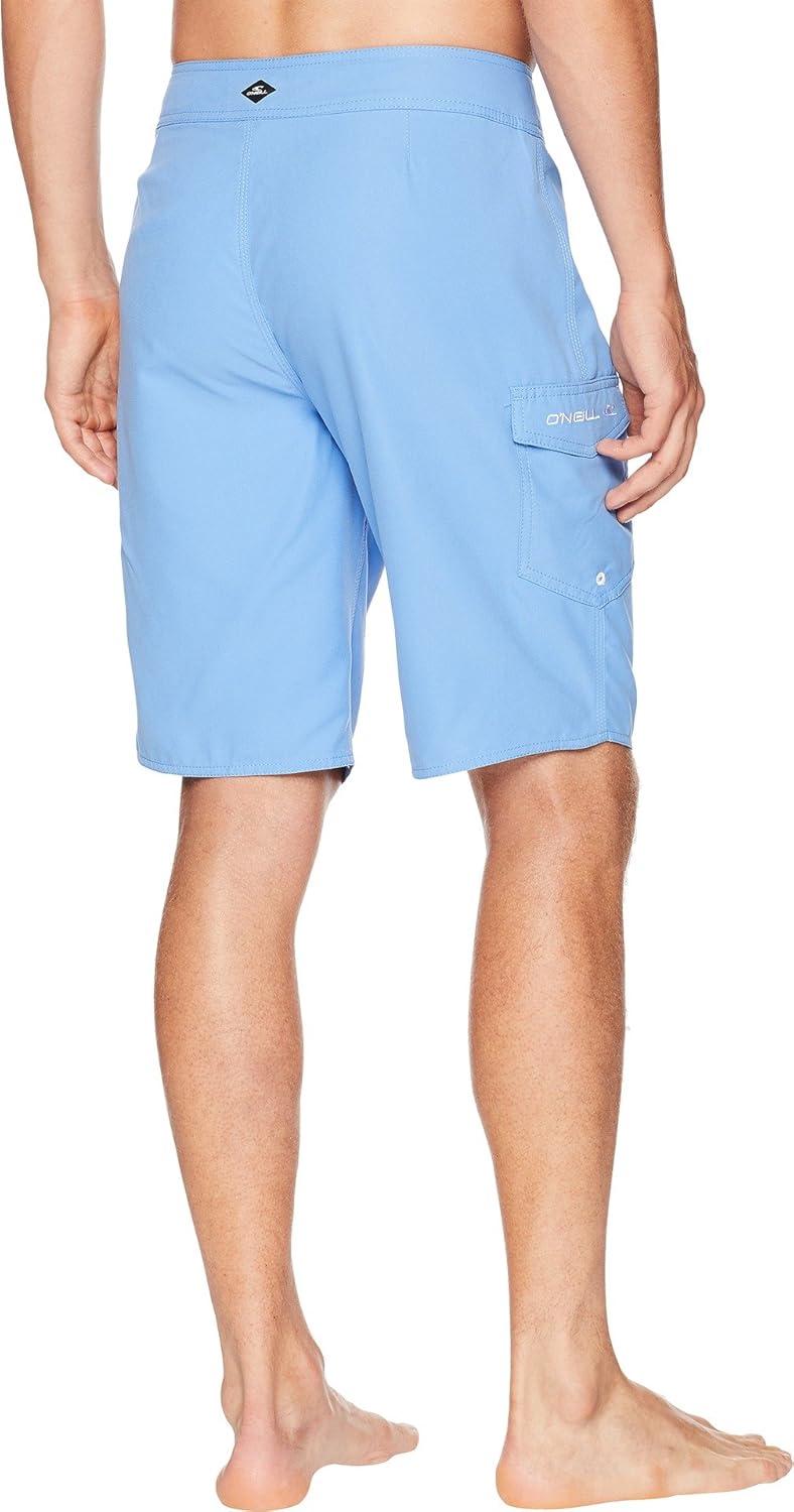 image:imageONEILL Mens 21 Inch Solid BoardshortsWater Resistant Swim Trunks for Men with Quick Dry Stretch Fabric and PocketsFountain Blue