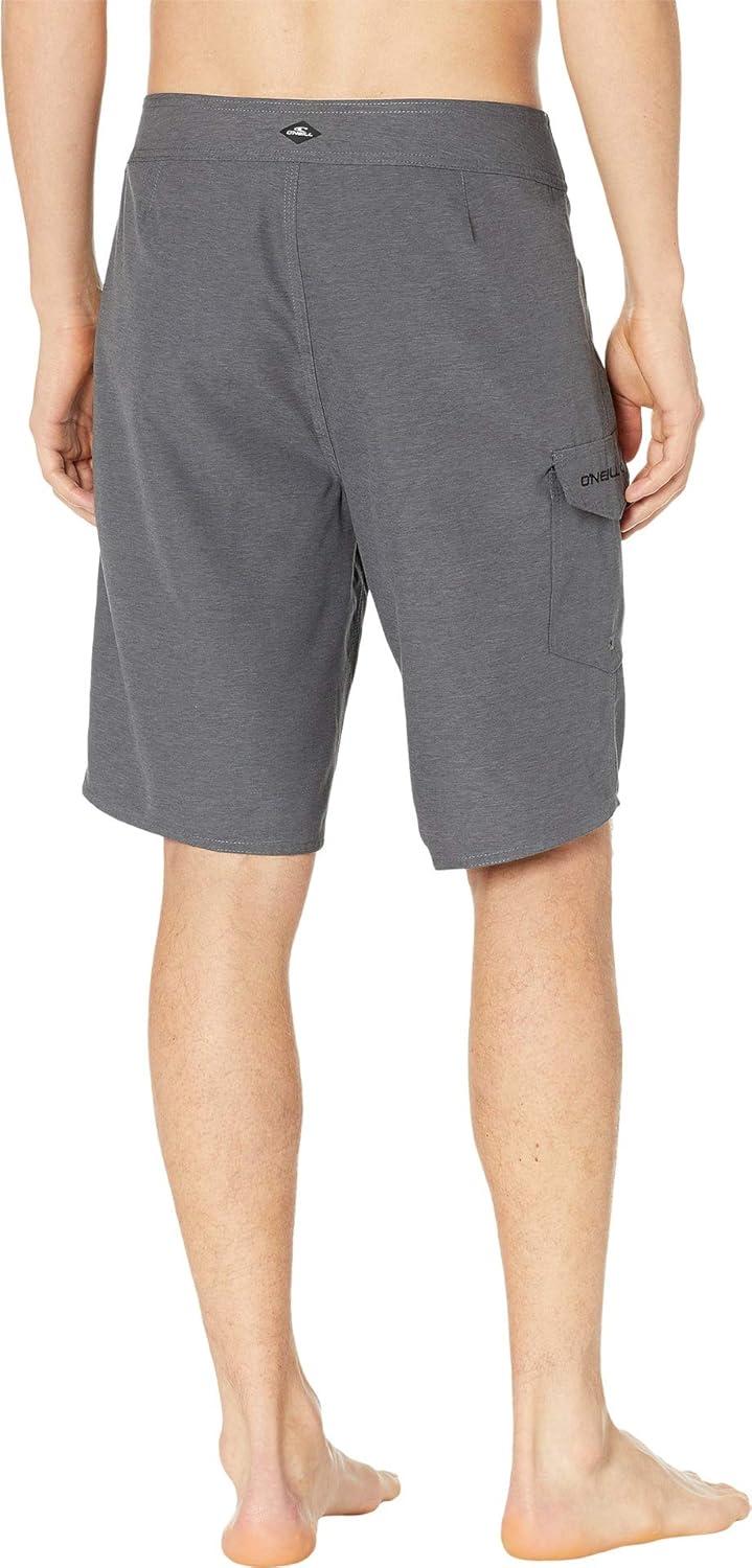 image:imageONEILL Mens 21 Inch Solid BoardshortsWater Resistant Swim Trunks for Men with Quick Dry Stretch Fabric and PocketsHeather Black