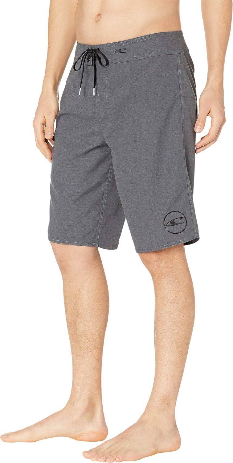image:imageONEILL Mens 21 Inch Solid BoardshortsWater Resistant Swim Trunks for Men with Quick Dry Stretch Fabric and PocketsHeather Black