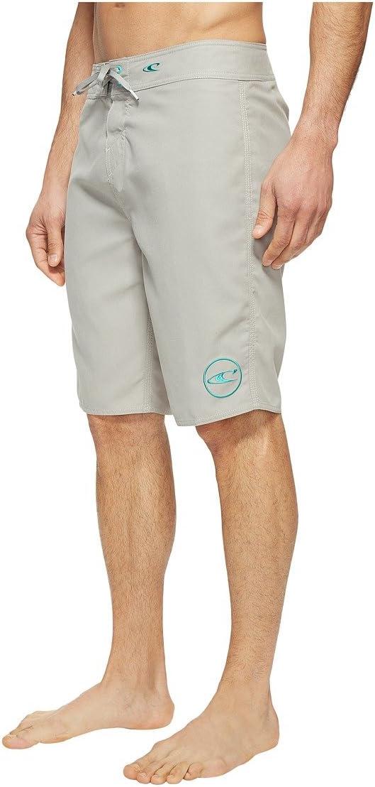 image:imageONEILL Mens 21 Inch Solid BoardshortsWater Resistant Swim Trunks for Men with Quick Dry Stretch Fabric and PocketsLight Grey