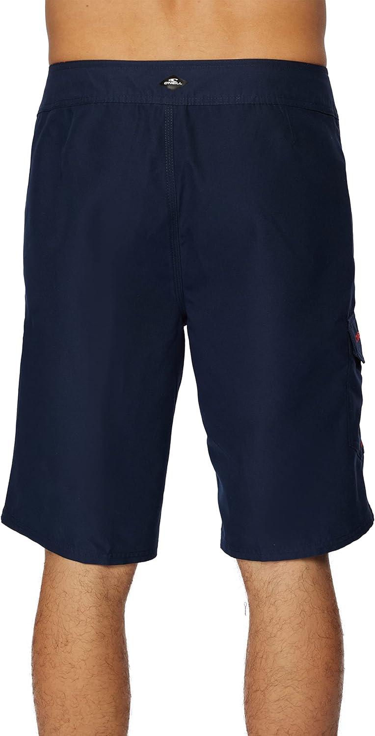 image:imageONEILL Mens 21 Inch Solid BoardshortsWater Resistant Swim Trunks for Men with Quick Dry Stretch Fabric and PocketsMidnight Blue