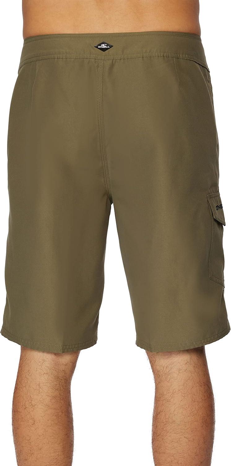 image:imageONEILL Mens 21 Inch Solid BoardshortsWater Resistant Swim Trunks for Men with Quick Dry Stretch Fabric and PocketsMilitary Green