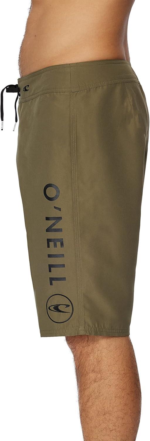 image:imageONEILL Mens 21 Inch Solid BoardshortsWater Resistant Swim Trunks for Men with Quick Dry Stretch Fabric and PocketsMilitary Green