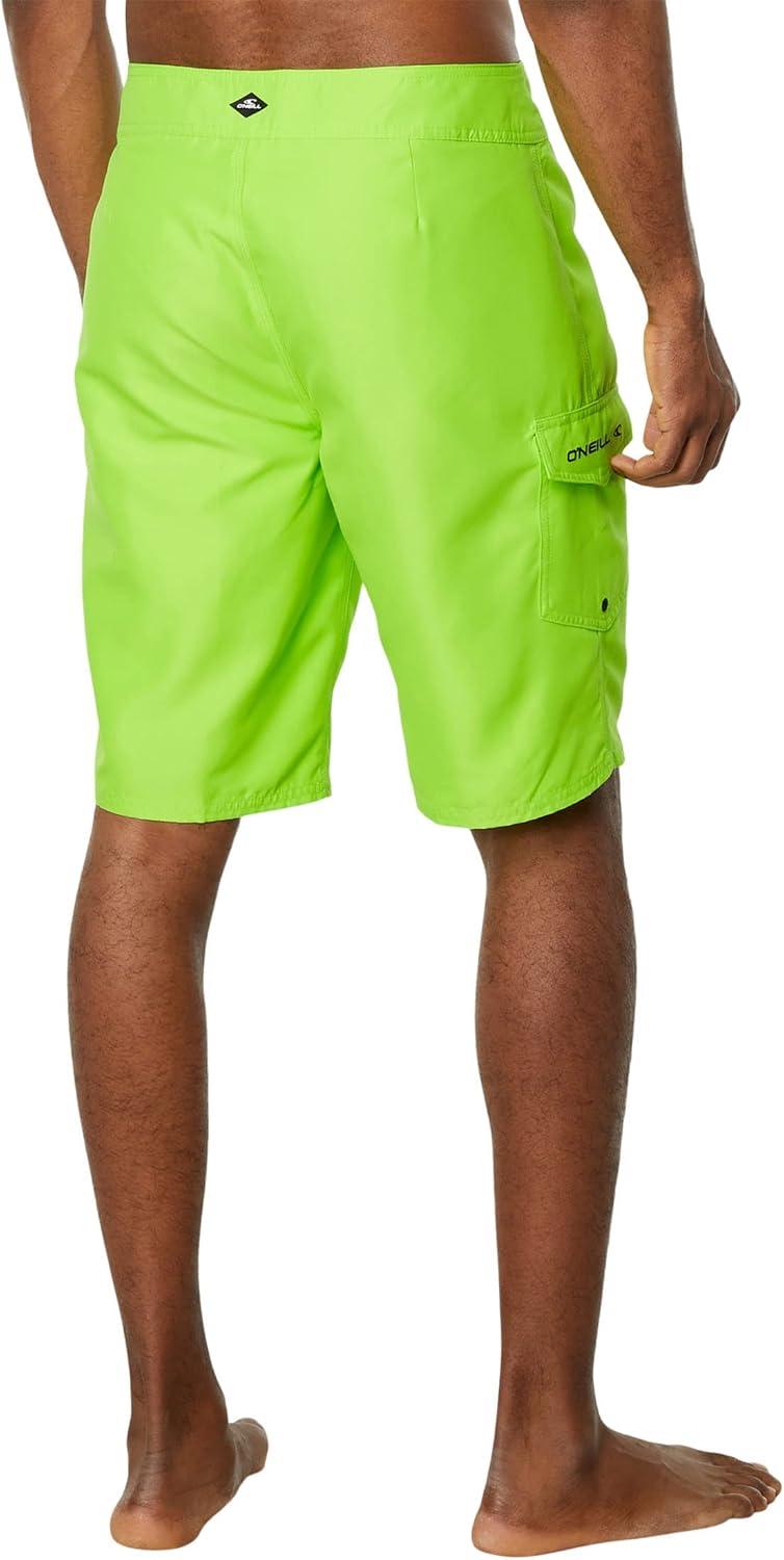 image:imageONEILL Mens 21 Inch Solid BoardshortsWater Resistant Swim Trunks for Men with Quick Dry Stretch Fabric and PocketsNeon Green