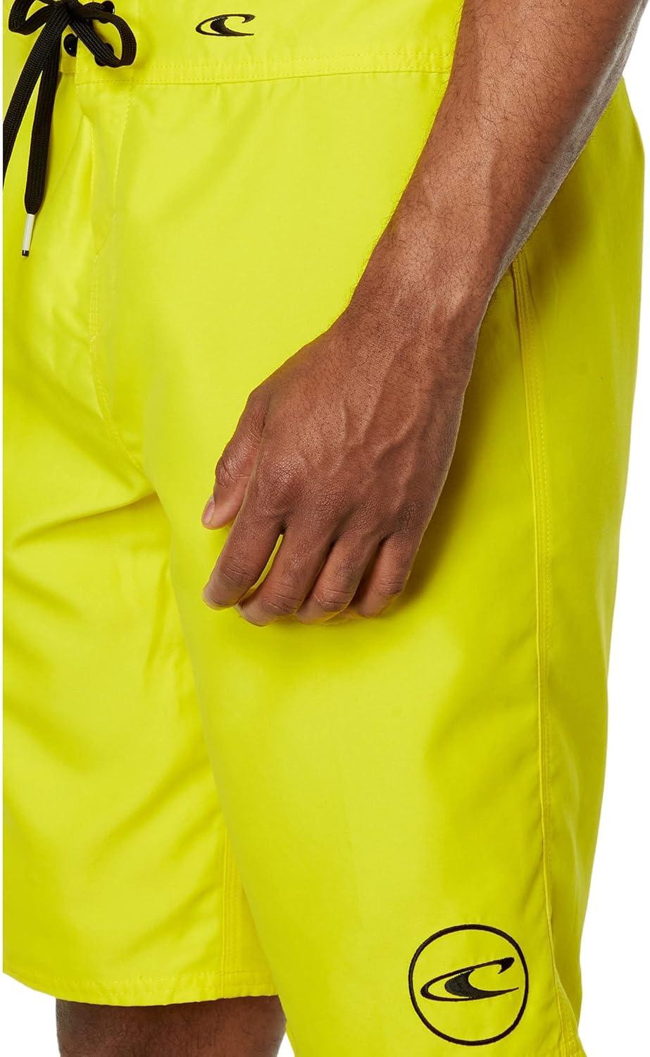 image:imageONEILL Mens 21 Inch Solid BoardshortsWater Resistant Swim Trunks for Men with Quick Dry Stretch Fabric and PocketsYellow
