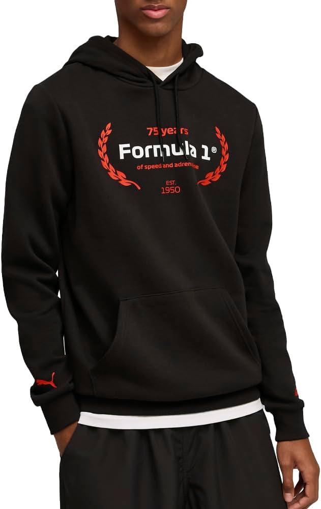 image:imagePUMA Mens F1 Essentials Logo Graphic Hoodie Casual Outerwear Casual BlackPuma Black