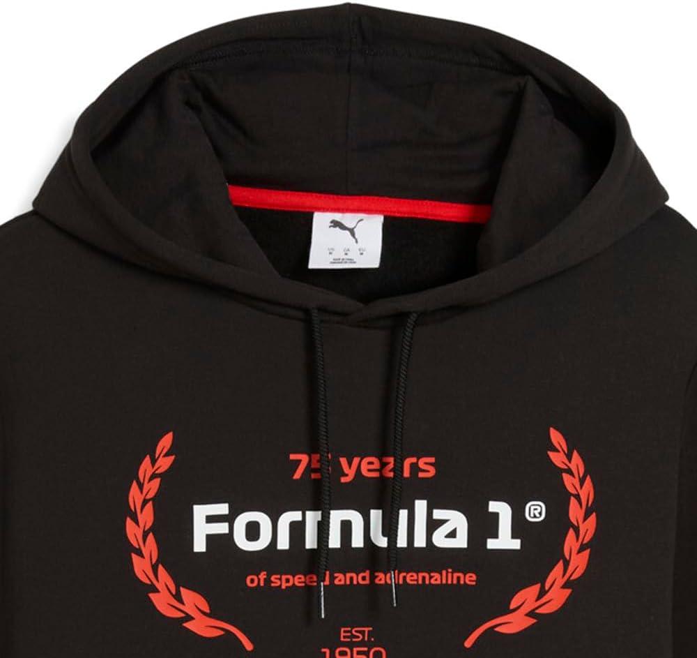 image:imagePUMA Mens F1 Essentials Logo Graphic Hoodie Casual Outerwear Casual BlackPuma Black