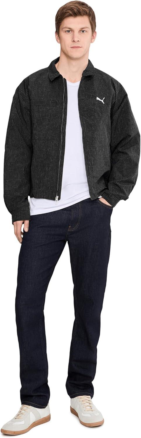 image:imagePUMA mens Wardrobe Essentials Woven Zipup Collared JacketPuma Black