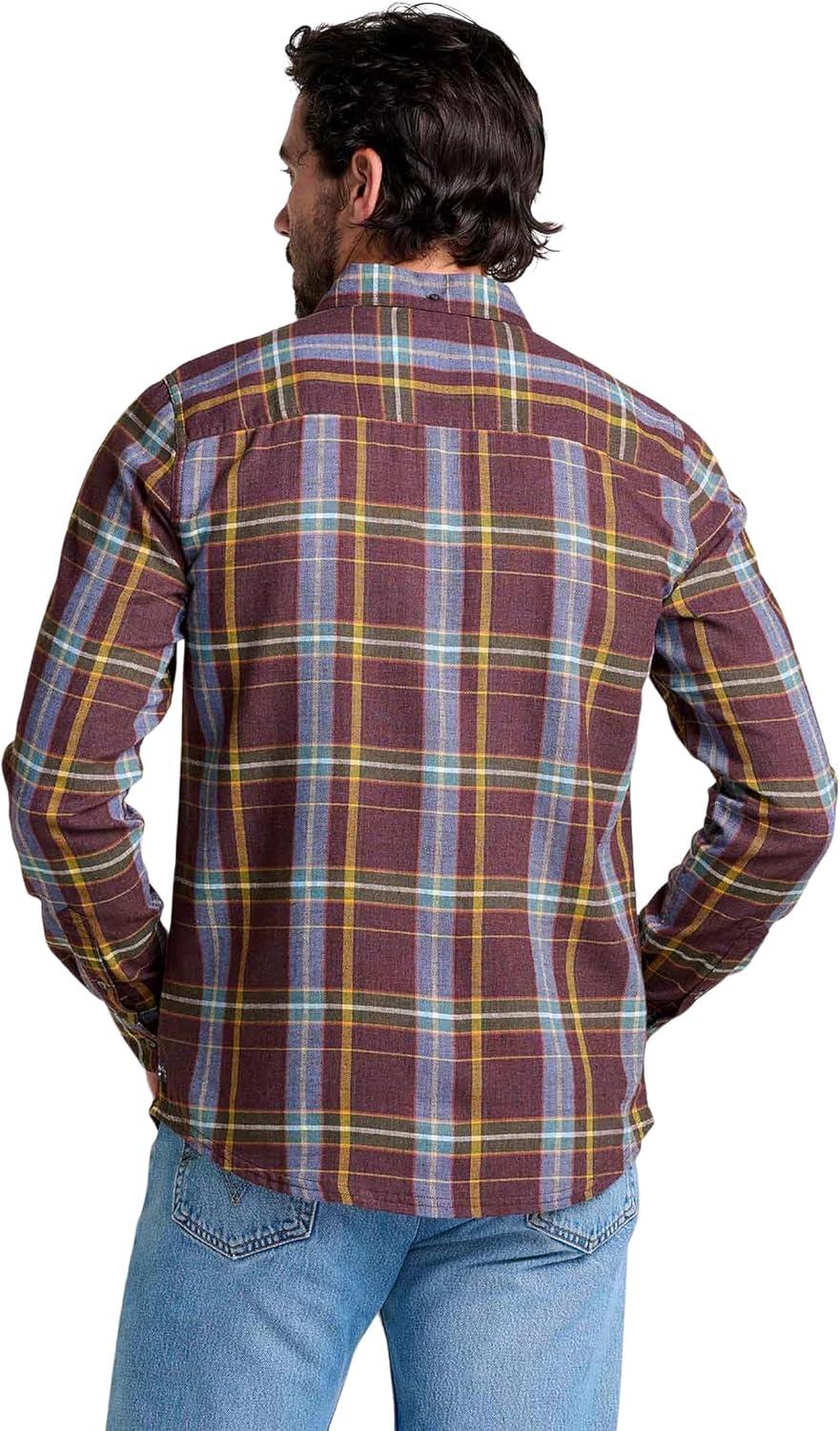image:imageToadampCo Airsmyth Long Sleeve ShirtCarob Multi Windowpane