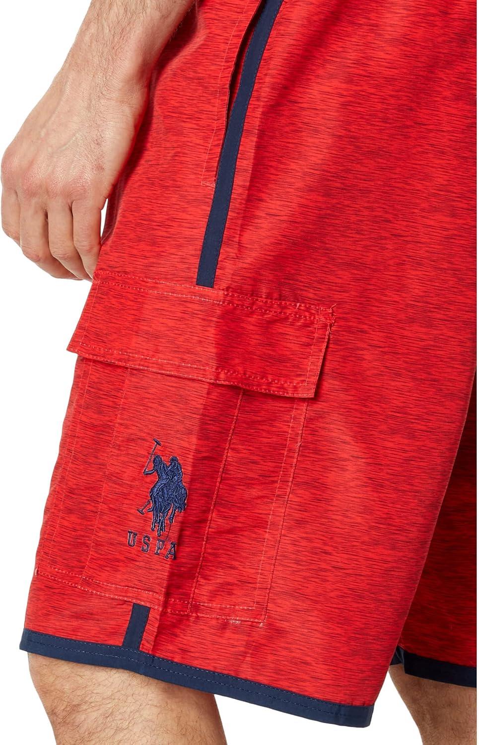 image:imageUS POLO ASSN Basic Cargo Swim ShortsRed Heather