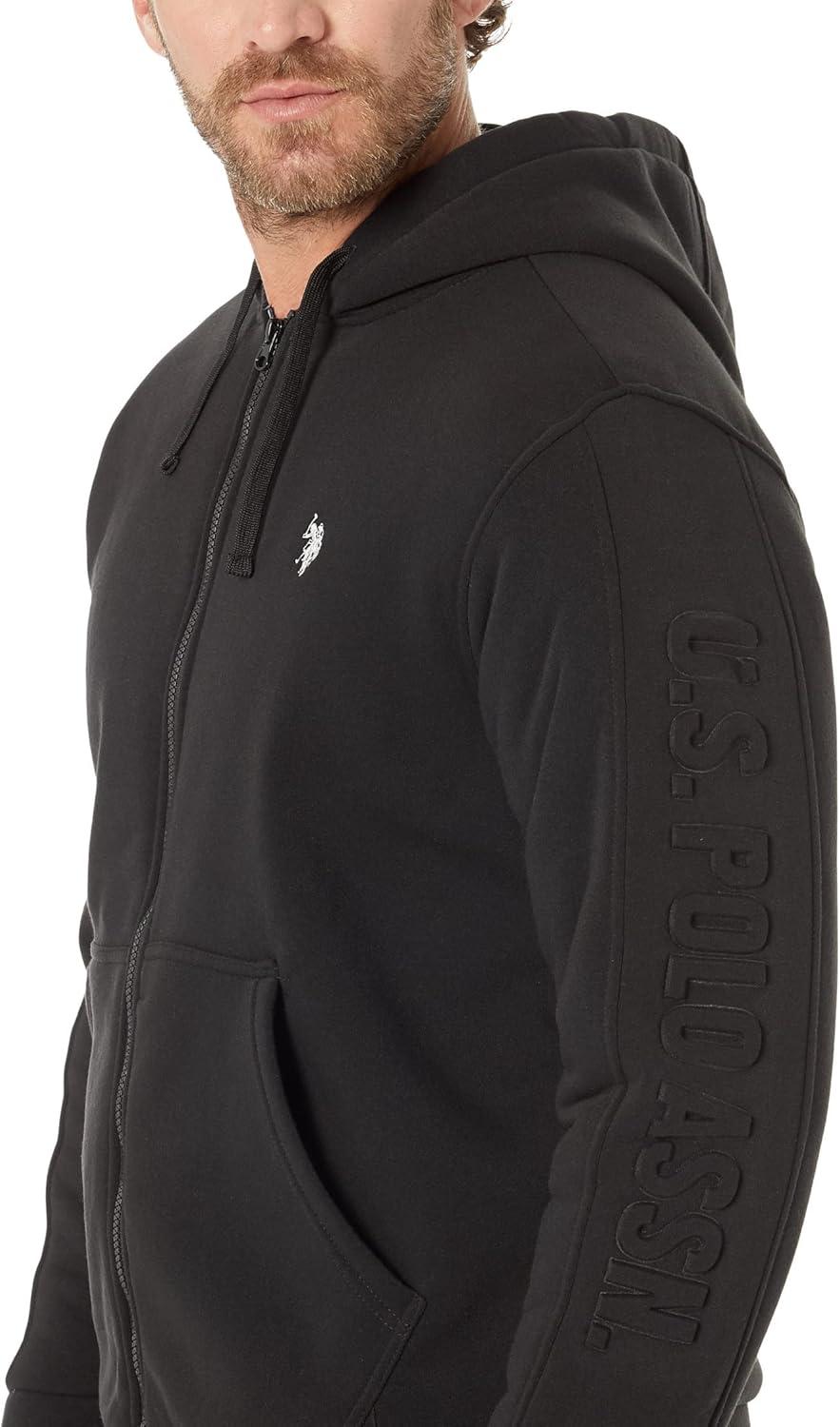 image:imageUS POLO ASSN Embossed Wordmark Sherpa HoodieBlack