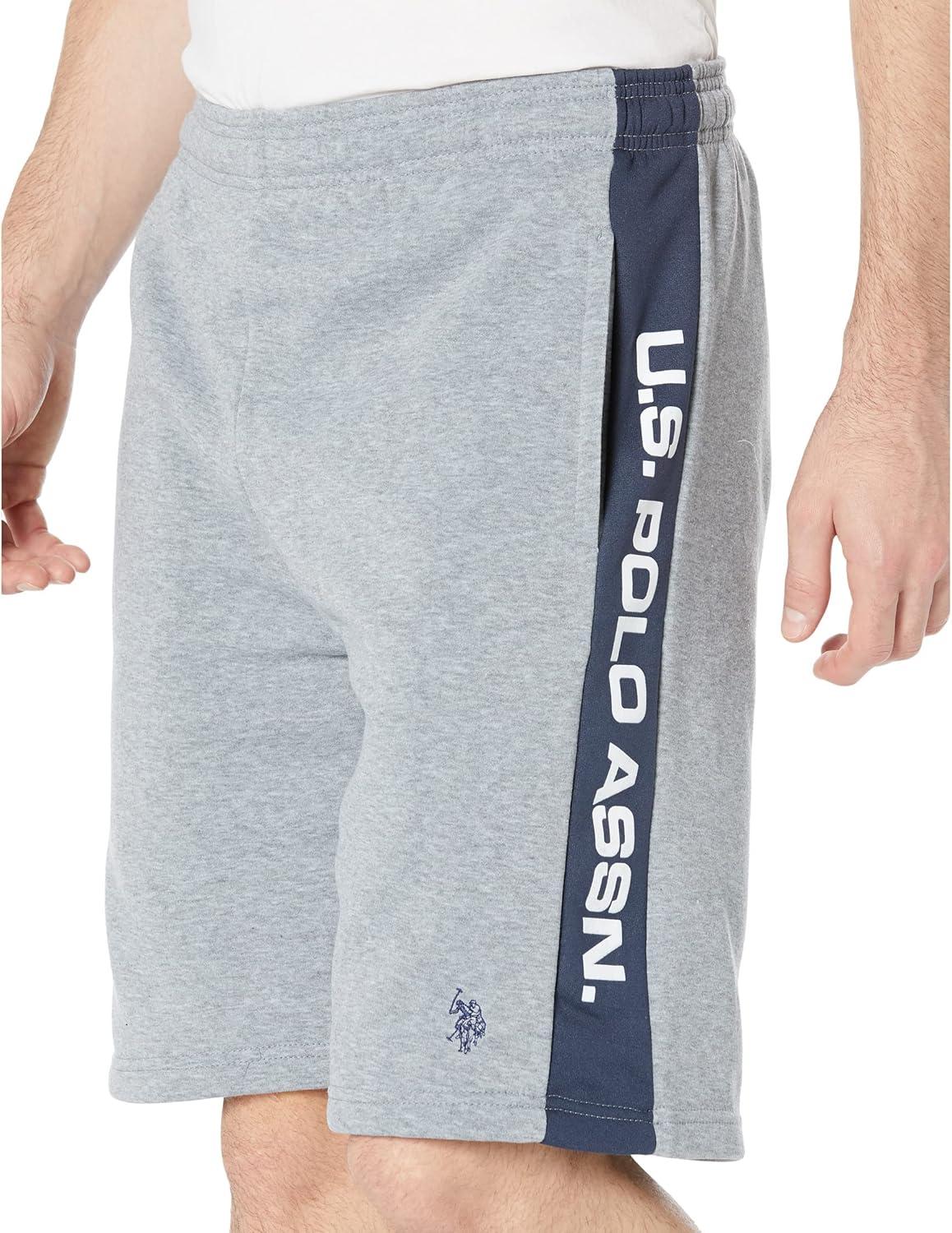 image:imageUS POLO ASSN Side Panel Wordmark Shorts Heather Light Gray SMHeather Light Gray