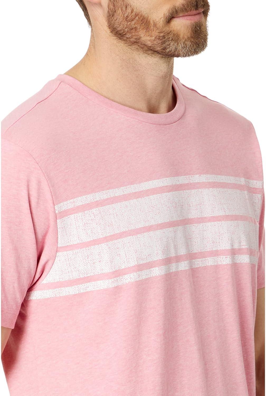 image:imageUS Polo Assn Chest Stripe Crew Neck TeePink Sunset Heather