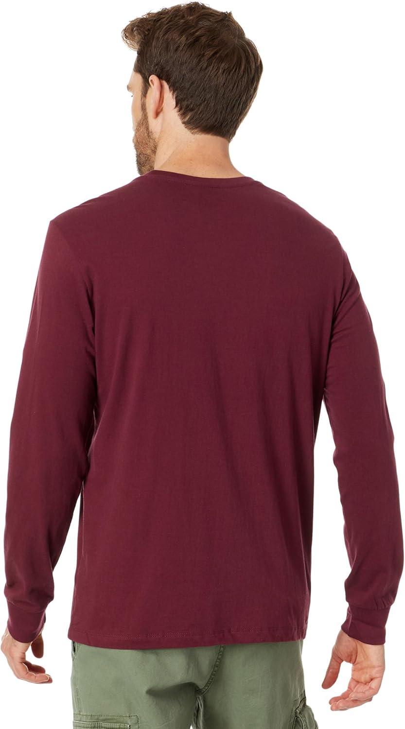 image:imageUS Polo Assn Long Sleeve Tee Engineer Chest wPocket Maroon Banner LG