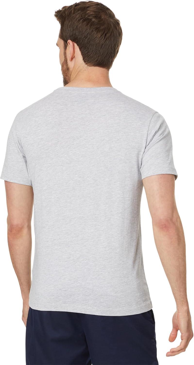 image:imageUS Polo Assn Mens Short Sleeve Graphic Print Flag Dhm Crew Neck Jersey Tee ShirtLight Heather Grey