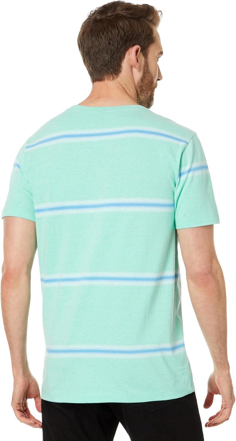 image:imageUS Polo Assn Mens Short Sleeve Ombre Stripe Yarn Dye Jersey Tee ShirtJade Green Heather
