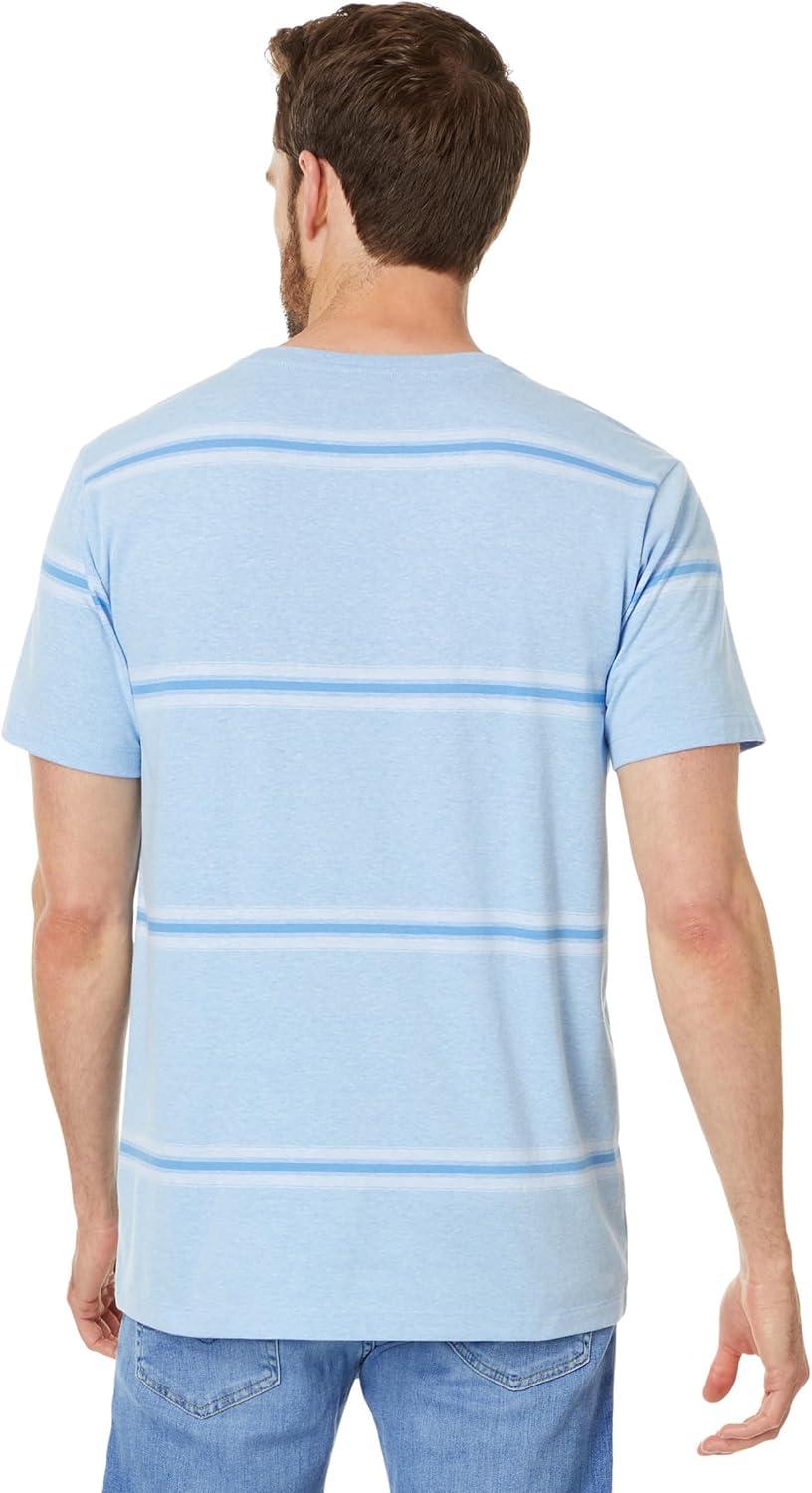 image:imageUS Polo Assn Mens Short Sleeve Ombre Stripe Yarn Dye Jersey Tee ShirtSurf Blue Heather