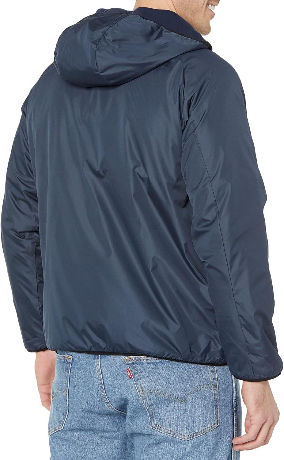 image:imageUS Polo Assn Reversible Poly Shell to Fleece Hooded Jacket OuterwearClassic Navy 9029