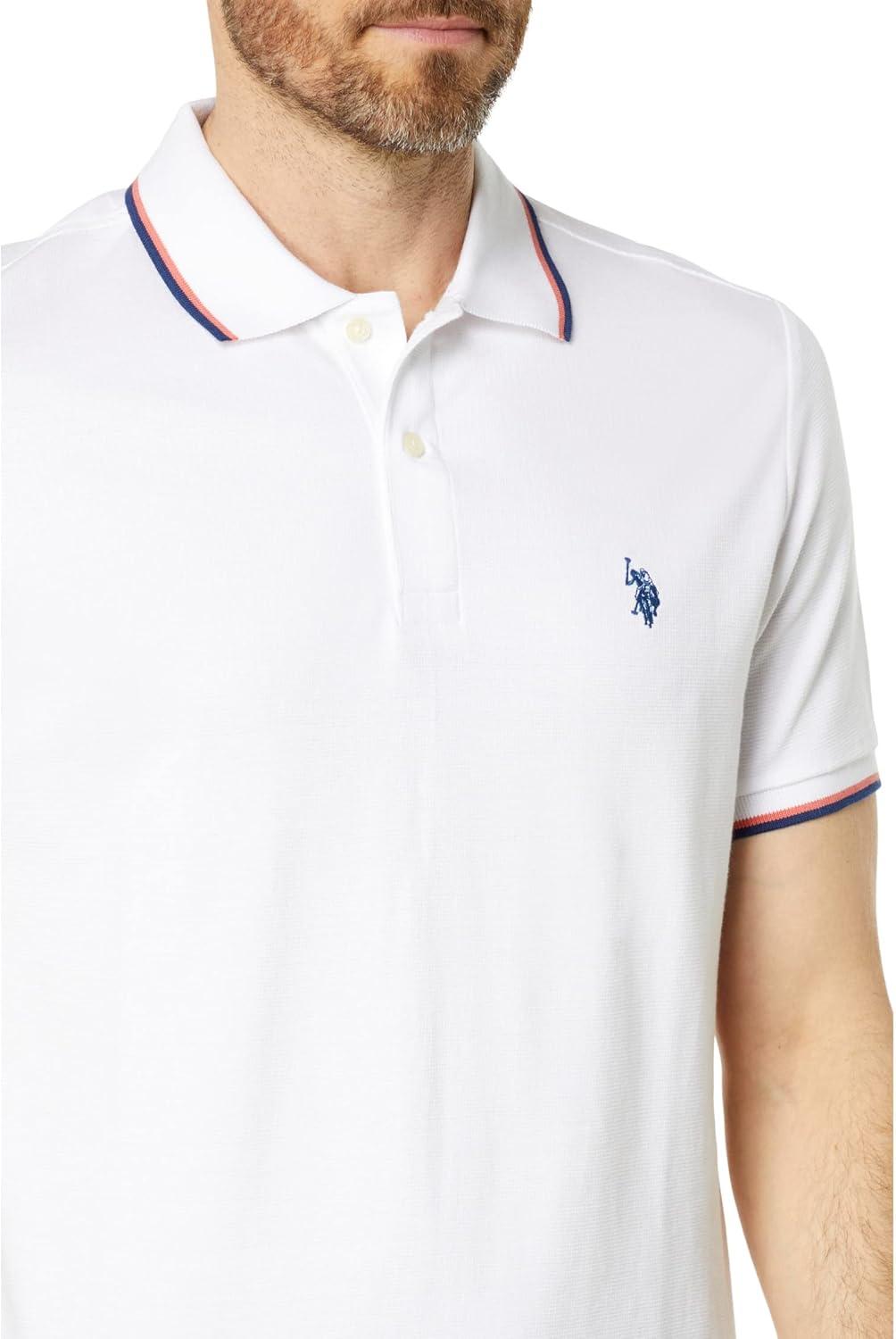 image:imageUS Polo Assn Short Sleeve Ottoman Knit Polo White 2XL