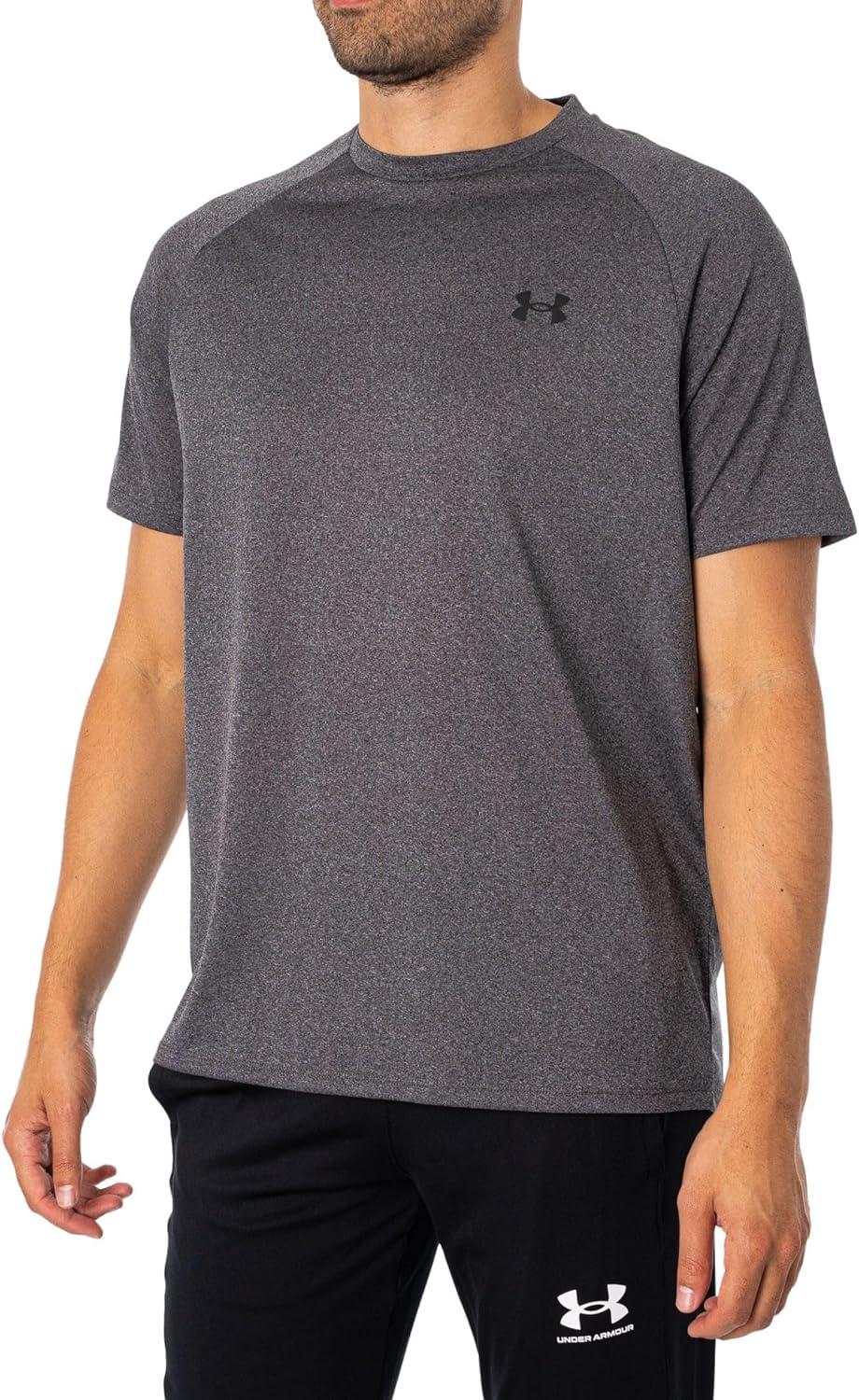 image:imageUnder Armour Mens Tech 20 ShortSleeve TshirtShirtCarbon Heather 090Black