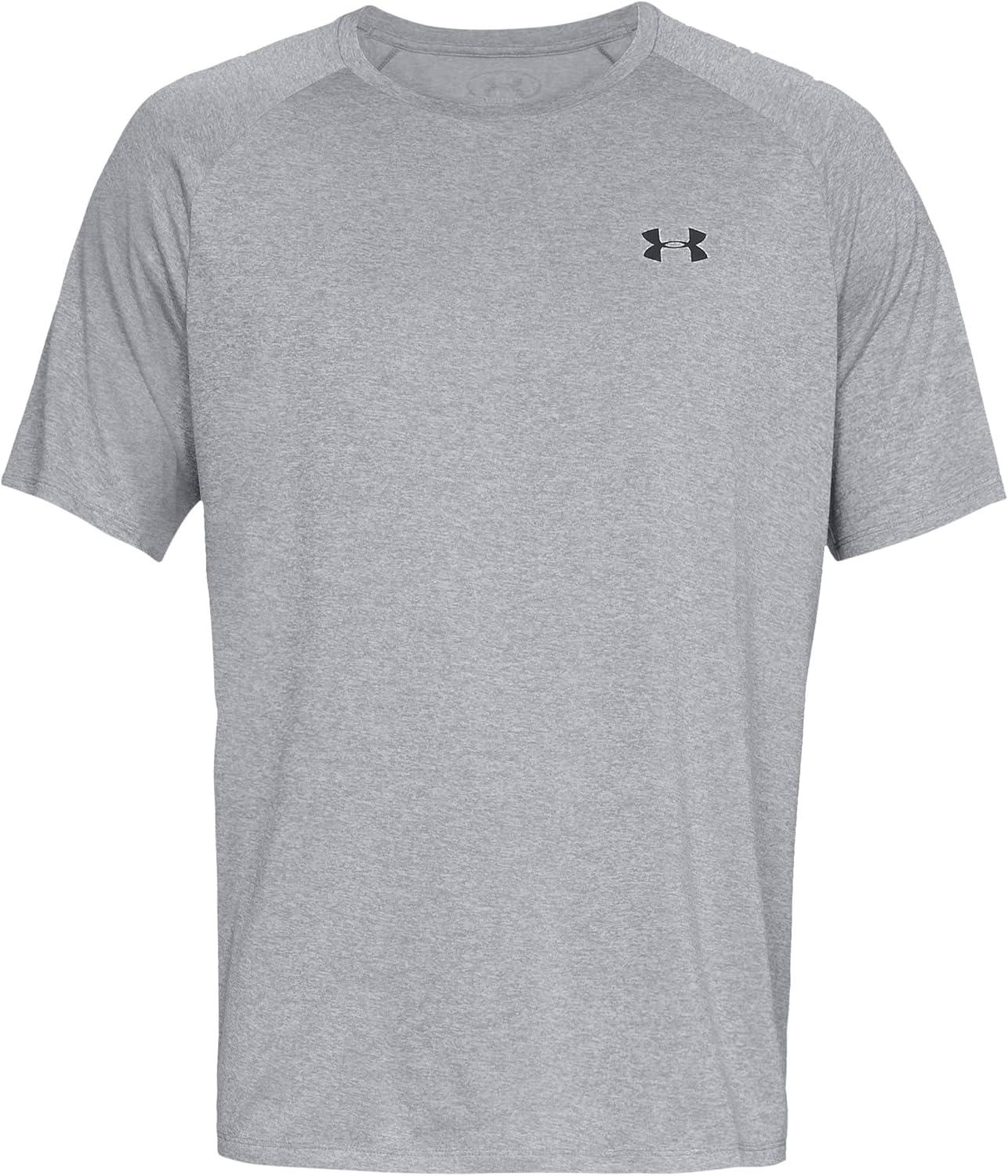 image:imageUnder Armour Mens Tech 20 ShortSleeve TshirtShirtSteel Light Heather Black