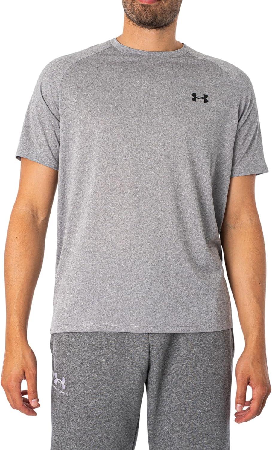 image:imageUnder Armour Mens Tech 20 ShortSleeve TshirtShirtSteel Light Heather Black