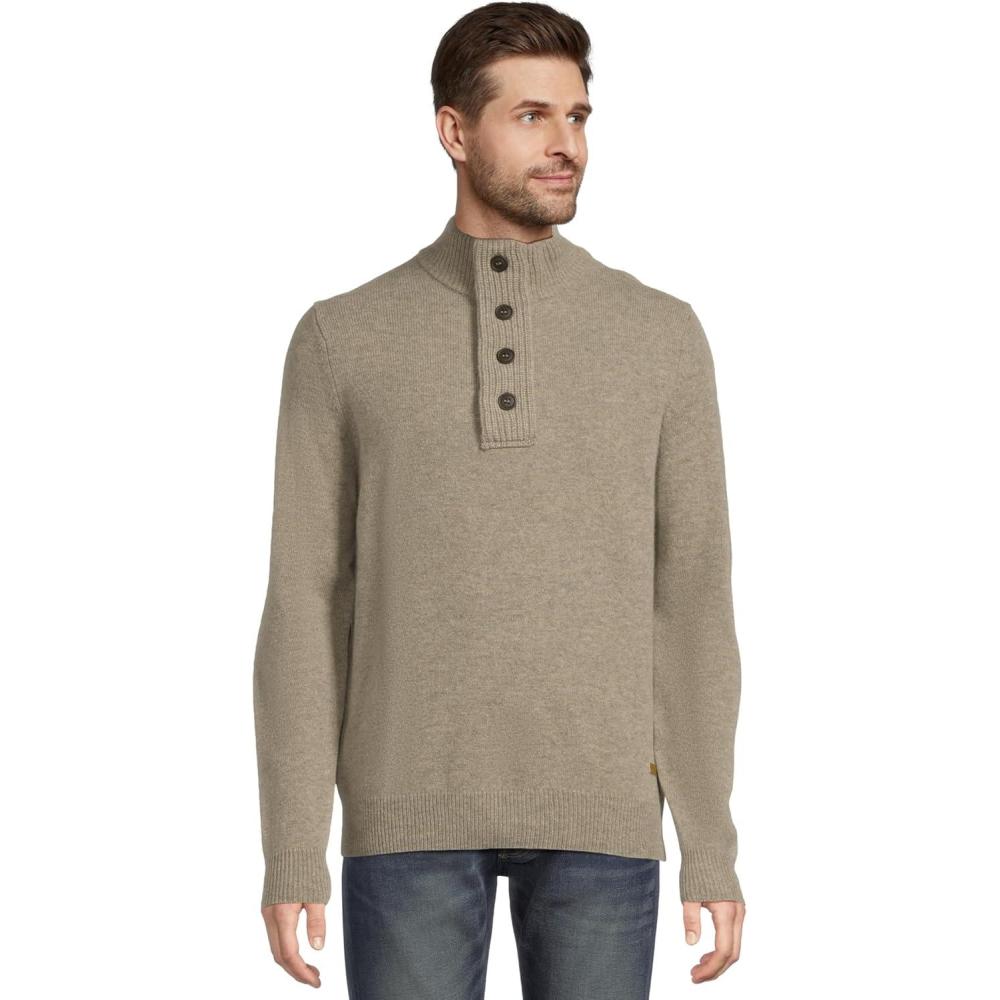 image:imageBarbour Patch Mens HalfZip 100 Wool Elbow Patches Sweater XXLarge