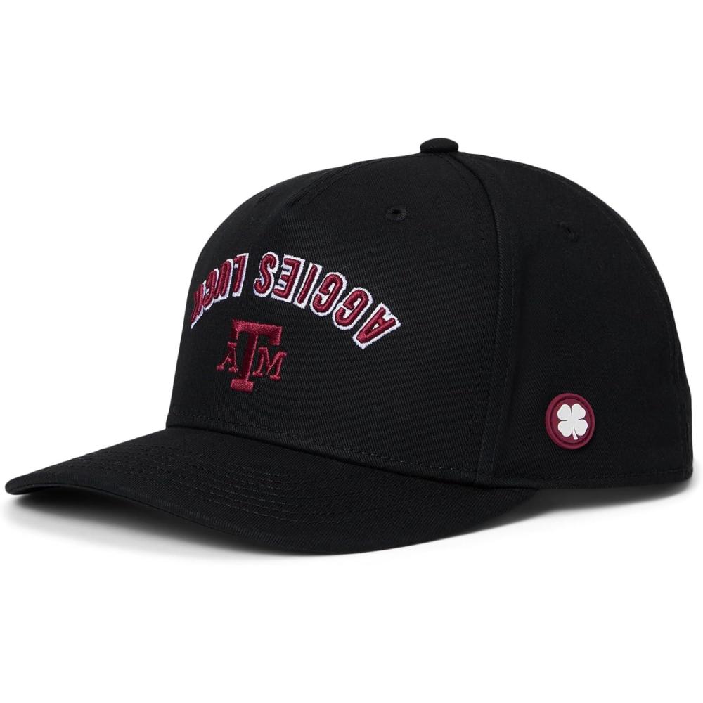 image:imageBlack Clover Unisex Texas AampM Game Day Adjustable Snapback Hat BlackCottonTwill Maroon 3D Embroidery One Size