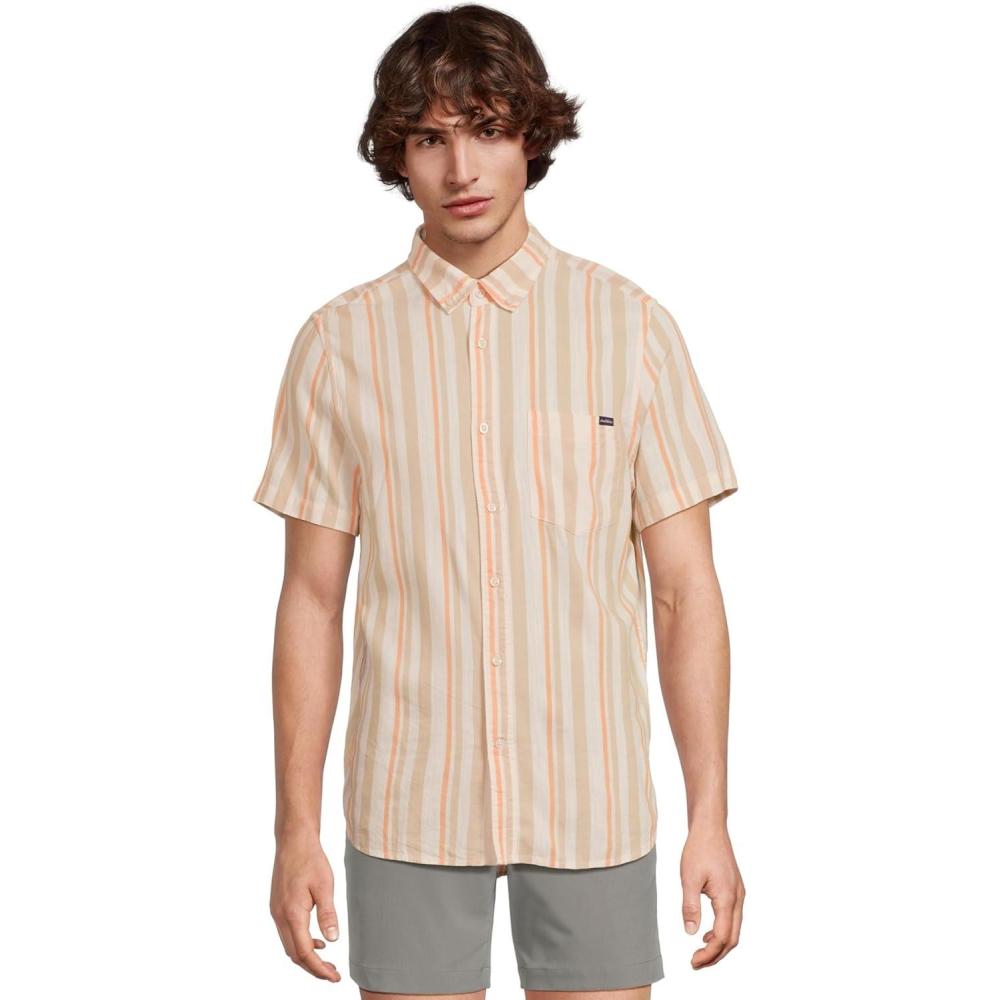 image:imageChubbies Mens The Ice Cream Social Resort Weave Friday ShirtLight Khaki Striped Predominate