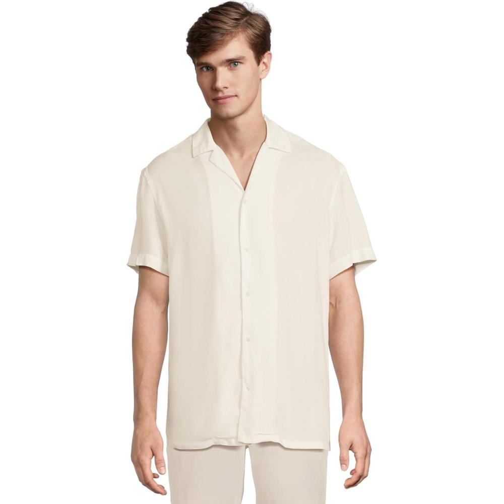 image:imageChubbies Mens The Ivory Lotus Rayon Sunday ShirtOff White Solid