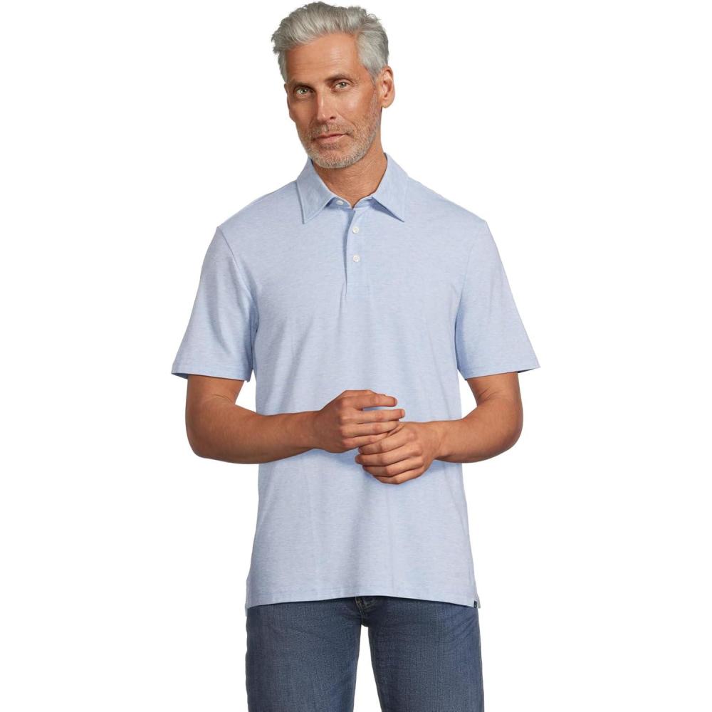 image:imageFaherty Mens Short Sleeve Movement PoloCardiff Blue Heather